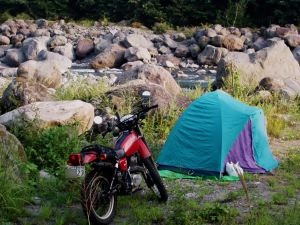 私の取って置きのキャンプ地、私のSとテントの画像
